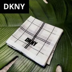 新品未使用！DKNY ハンカチ チェック柄 ホワイトのサムネイル
