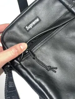 Suprem Leather Shoulder bag Black 23FW