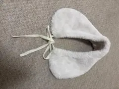 アイボリー フェイクファー つけ襟
