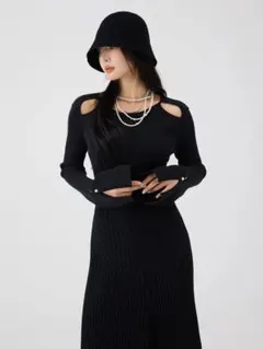 新品未使用 EIMY ISTOIRE リブニットロングワンピース