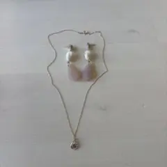 ゴールドメッキ ネックレス イヤリング セット