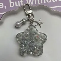 6 レジン　シャカシャカキーホルダー　シェイカー 大人　星　クラゲ　キラキラ