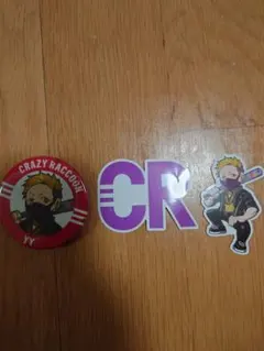 Crazy Raccoon 缶バッジ ステッカーセット ありさか - メルカリ