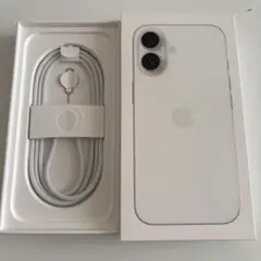 iPhone 16ホワイト USB-Cケーブル付属