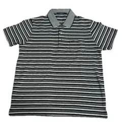 KANSAI YAMAMOTO HOMME ポロシャツ ボーダー L グレーのサムネイル