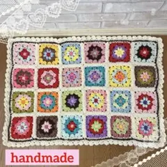 ♡ カラフル✨フラワーモチーフ マルチカバー インテリアマット ♡