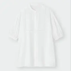 GU ハシゴレースチュニックブラウス L