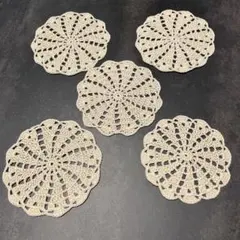 ドイリー　ハンドメイド　5枚セット