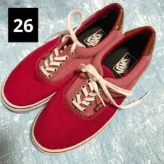 VANS ハイカットスニーカー レッド ゴールド金具 - メルカリ