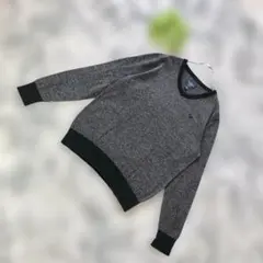 American Eagle【S】人気 グレー 長袖 ニット 綿 セーター 春のサムネイル