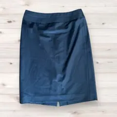 ICB ネイビーひざ丈スカート　9号　サイズ4