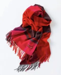 23区　完売レッド【VERY掲載】カシミヤ チェック ストール