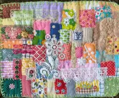 パッチワークタペストリー パッチワークキルト ハンドメイド - メルカリ