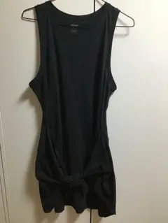 未使用品【aerie/エアリー】ノースリーブチュニック/M★ブラック★リボン
