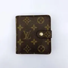 【正規品】ルイヴィトン モノグラム コンパクトジップ 二つ折り財布 コインケース