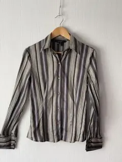 ZARA WOMAN ストライプ 長袖シャツ M