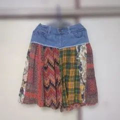 TITICACA パッチワークフレアスカート