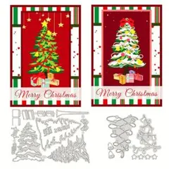 カッティングダイ クリスマス 4種 トナカイ サンタクロース ツリー