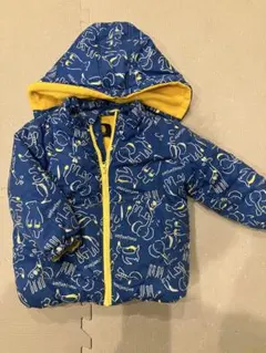Moujonjon 中綿コート 青 90cm