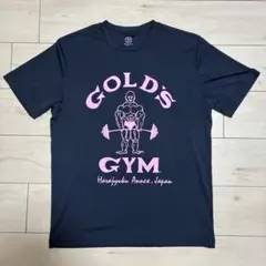 GOLD'S GYM Tシャツ ネイビー ピンク XL ポリエステル