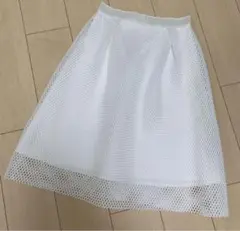 【クイーンズコート 】【未使用】メッシュフレアスカート