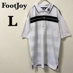 FootJoy フットジョイ ポロシャツ 半袖 ホワイト ブラック Lのサムネイル