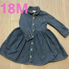 Ralph Lauren デニム 長袖ワンピース 18M
