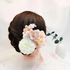 和風 髪飾り 入学式 卒業式 前撮り お花 振袖 着物 水引 結婚式 白