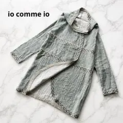 io comme io リネン混 デザインカーディガン 40 ナチュラル 羽織りのサムネイル