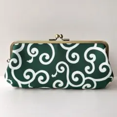 布製がま口長財布　和柄｜シンプル×上品・カード収納たっぷり・ハンドメイド