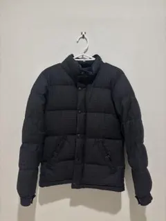 ダークグレー チェック柄 ダウンジャケット