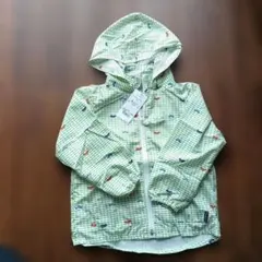 【新品未使用】コンビミニ 脱着可能フード付き 長袖ジップアップブルゾン