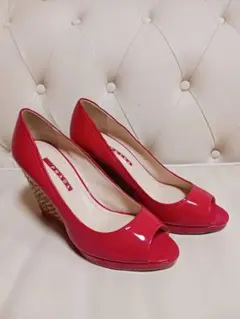 プラダPRADAパンプスウェッジソール.サンダル