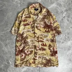 GEORGE アロハシャツ Lサイズ イエロー系 総柄のサムネイル