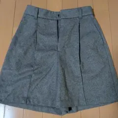 GU グレー系 チェック柄 キュロット Mサイズ