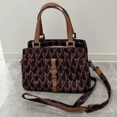 美品 ロベルタディカメリーノ ナイロンショルダー2way ロベルタ柄