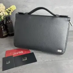 【未使用級】dunhill ダンヒル オーガナイザー トラベルケース レザー 黒