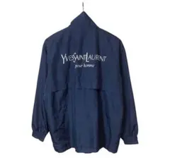 90s イヴ・サンローラン　YSL フルジップジャンパー　刺繍　バックロゴ　Mのサムネイル