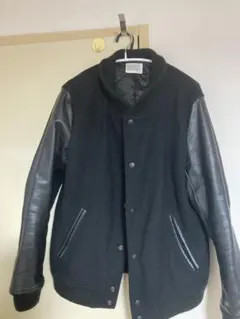 ウールレザー スタジャン ブラック