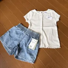 新品　GAP トップス　H&M ショートパンツ　セット110cmのサムネイル