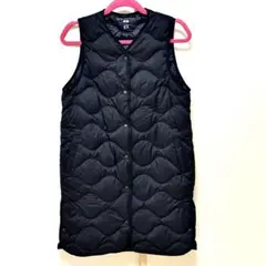 ユニクロ UNIQLO ウルトラライトダウンロングベスト 黒 美品