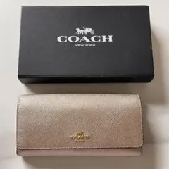 COACH ゴールド 長財布 箱付き　24288