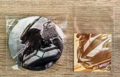 ヒロアカ　原画展　オールマイト　コレクション缶バッジ　スクエアステッカー