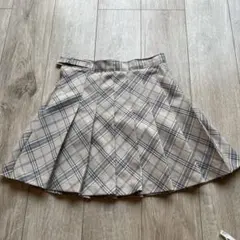 制服　チェック柄 プリーツ ミニスカート ベージュのサムネイル
