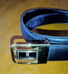 Roberta Viviani ベルト ゴールドバックル 　黒