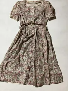 ペイズリー柄レトロワンピース