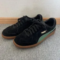PUMA アーミートレーナー　スエード ブラック/グリーン スニーカー　26.0
