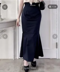 MIIA ブラック マーメイドスカート