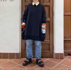 BEAMS BOY / フレンチテリー クルーネック ワンピース