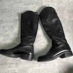 【美品】 GUCCI シマ レザー ロングブーツ ブラック24.5cmのサムネイル
